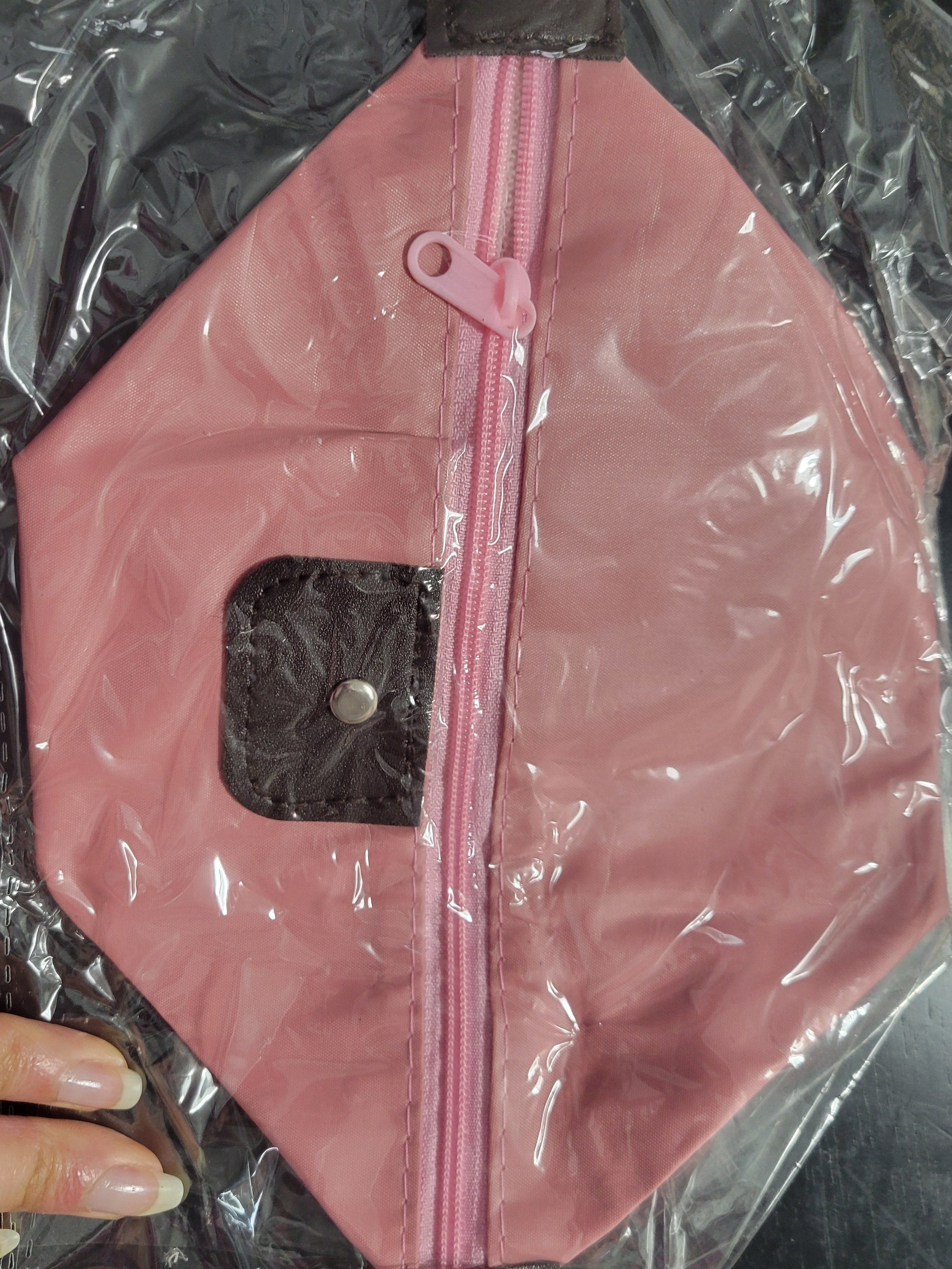 Light pink waterproof makeup bag