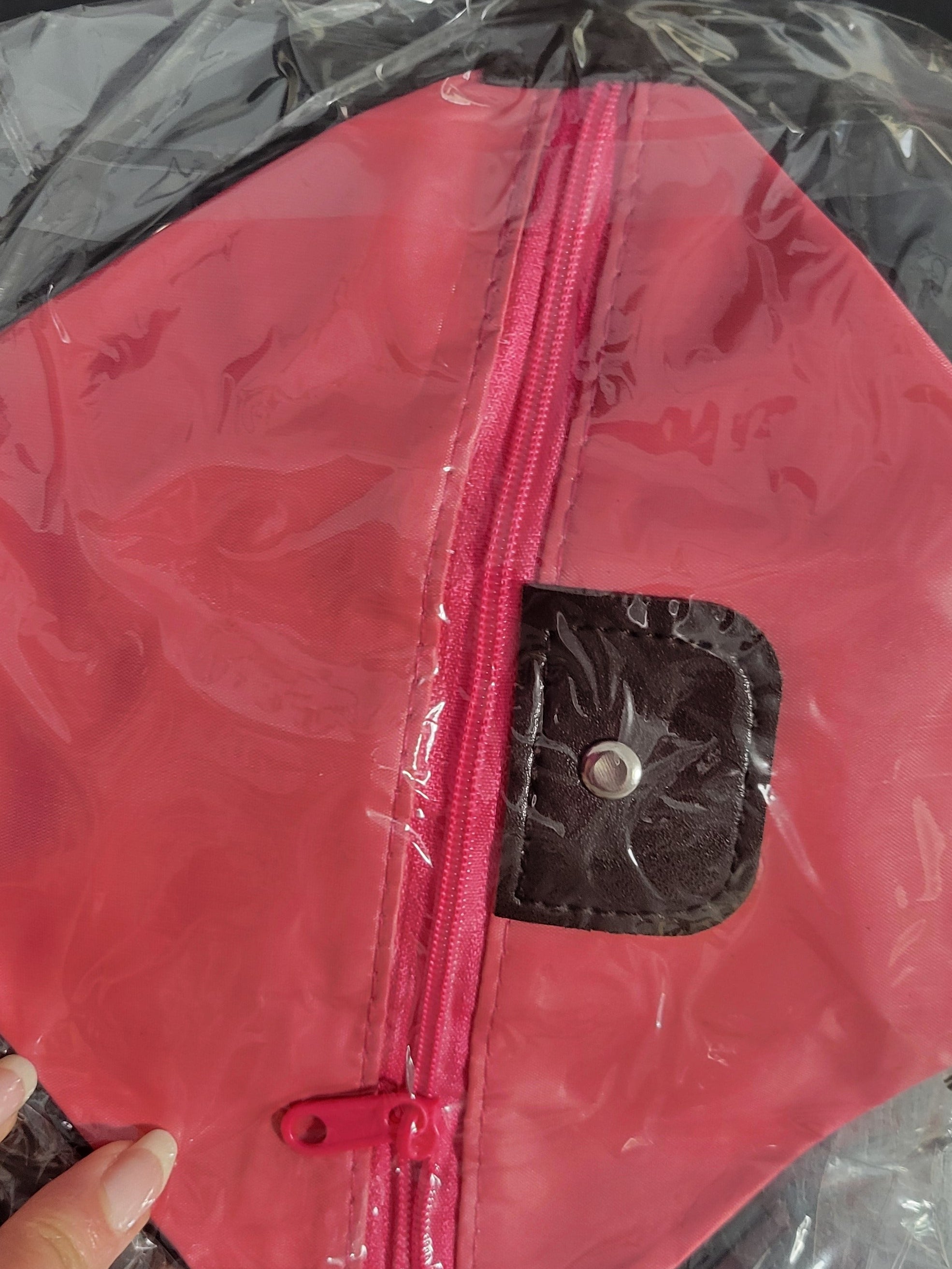 Pink waterproof makeup bag